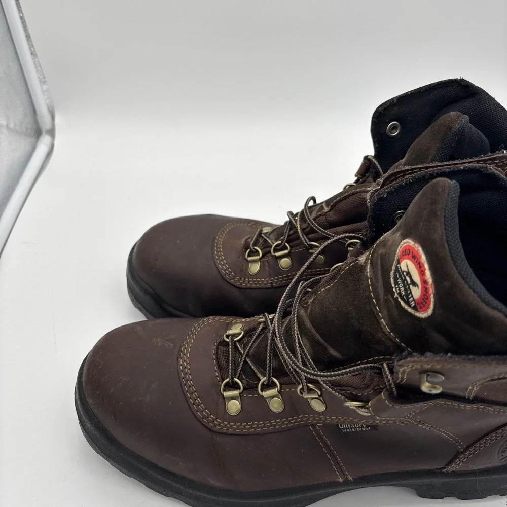 Mens Red Wing Irish Setter 83608 Ely Brn Leather Steel Toe Work Boots Sz 11 D